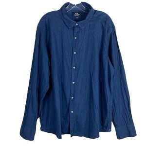La Martina Casual Button Down Shirt Men’s XXL Cotton Long Sleeve Dot Print